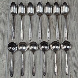 Oneida Community‎ Plate Grosvenor Set 13 Pcs Teaspoons Bouillon Soup Spoons